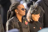 The High Commissioner of Guyana and the  High Commissioner of Singapore, Ms Foo Chi Hsia , during Remembrance Sunday Cenotaph Ceremony 2018 at Horse Guards Parade, Westminster, London, 11 November 2018, 11:13.