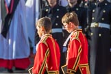 The choir returning to the Foreign and Commonwealth Office during Remembrance Sunday Cenotaph Ceremony 2018 at Horse Guards Parade, Westminster, London, 11 November 2018, 11:24.