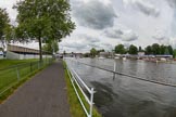 Henley Royal Regatta 2012 (Monday): The view downriver - on the left, and on the Monday still @''@work in progress@''@, the Steward@'@s Enclosure, further downstream the floating stand..




on 25 June 2012 at 11:15, image #8