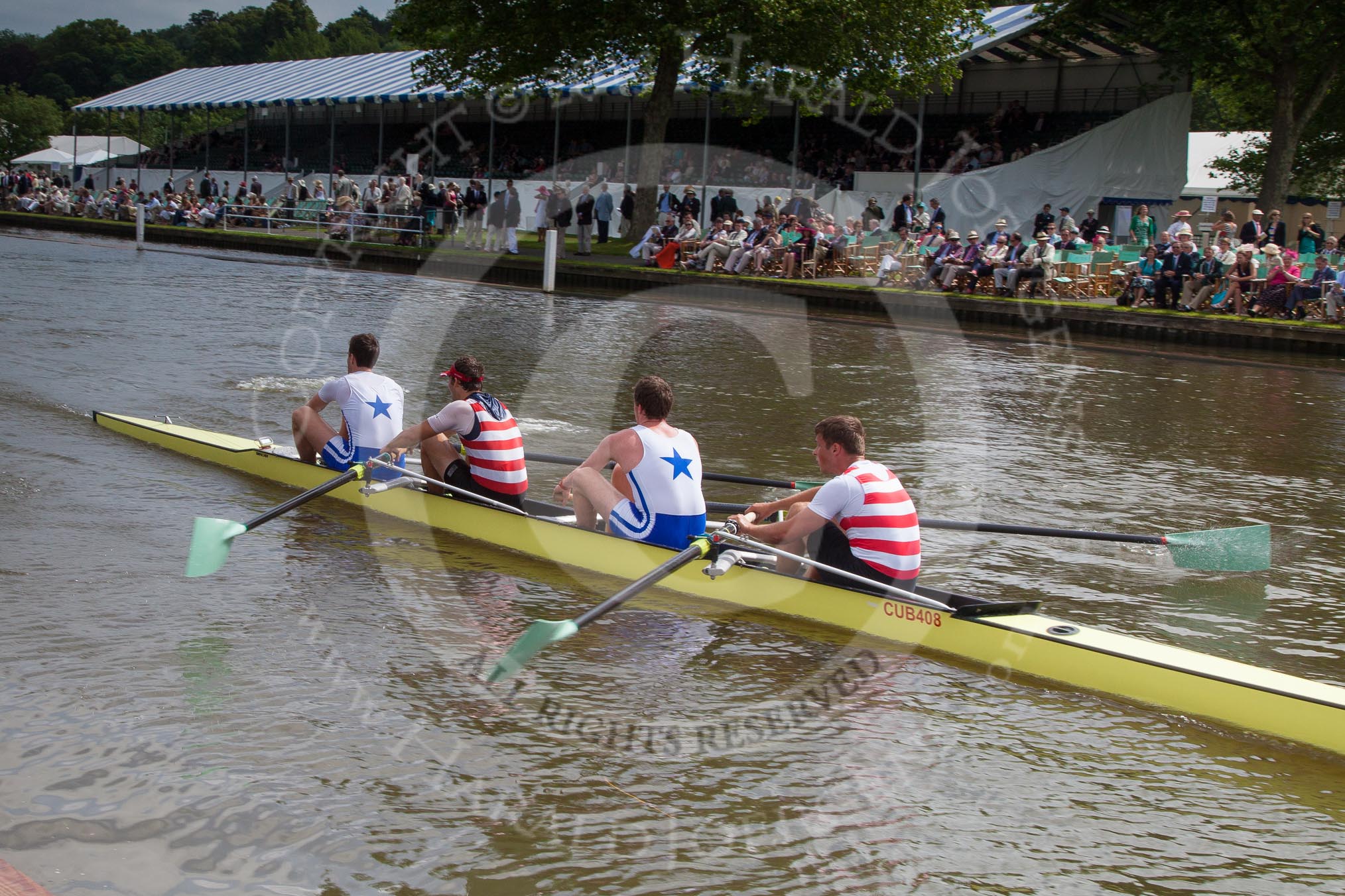 Henley Royal Regatta 2012 (Thursday).
River Thames beteen Henley-on-Thames and Remenham/Temple Island ,
Henley-on-Thames,
Oxfordshire,
United Kingdom,
on 28 June 2012 at 10:46, image #124
