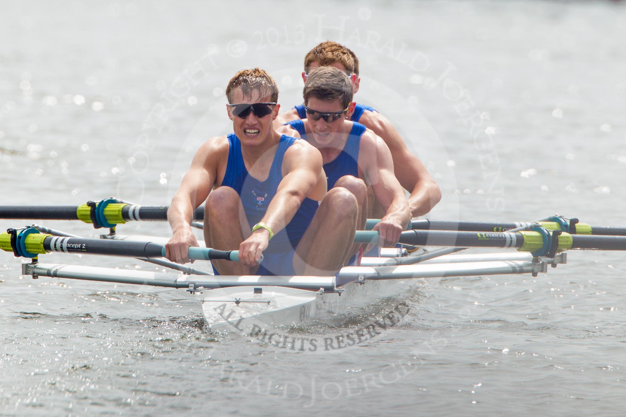 Henley Royal Regatta 2012 (Thursday): Race 39, Prince Albert Challenge Cup:  Newcastle University (388, Bucks) v University of London 'B' (400, Berks).
River Thames beteen Henley-on-Thames and Remenham/Temple Island ,
Henley-on-Thames,
Oxfordshire,
United Kingdom,
on 28 June 2012 at 14:22, image #283
