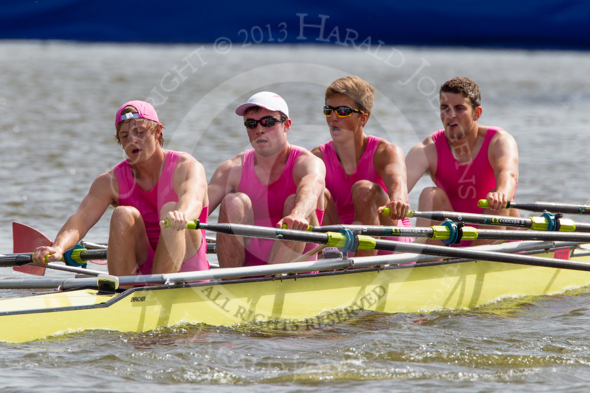 Photo 1206281554451D47513HaraldJoergens Henley Royal Regatta 2012 (Thursday): Race 54, Fawley Challenge Cup: Melbourne Grammar School, Australia (308, Bucks) v Westminster School (327, Berks).
River Thames beteen Henley-on-Thames and Remenham/Temple Island ,
Henley-on-Thames,
Oxfordshire,
United Kingdom,
on 28 June 2012 at 15:53, image #395