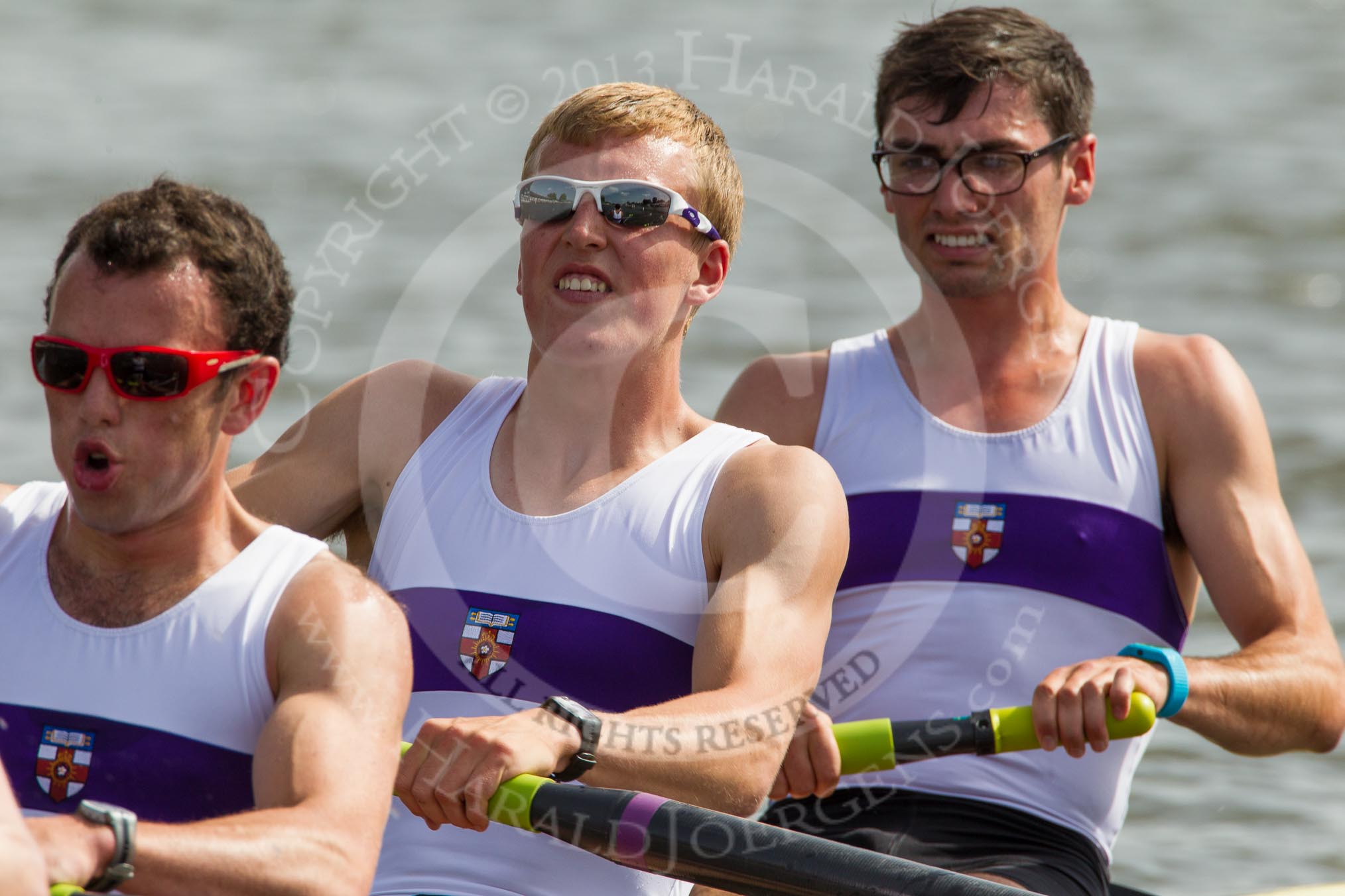 Henley Royal Regatta 2012 (Thursday): Race 58, Visitors' Challenge Cup:  University of London (210, Bucks) v Roeivereeniging Studenten Vreie Universiteit Okeanos und Algemene Utrechtse Studenten Roeivereeniging Orca, Holland (207, Berks).
River Thames beteen Henley-on-Thames and Remenham/Temple Island ,
Henley-on-Thames,
Oxfordshire,
United Kingdom,
on 28 June 2012 at 16:17, image #425