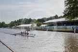 Henley Royal Regatta 2012 (Thursday): Race 3, Fawley Challenge Cup:  Maidenhead Rowing Club (303, Berks) v Evesham Rowing Club (297, Bucks).
River Thames beteen Henley-on-Thames and Remenham/Temple Island ,
Henley-on-Thames,
Oxfordshire,
United Kingdom,
on 28 June 2012 at 09:15, image #2