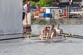 Henley Royal Regatta 2012 (Thursday): Race 8, Visitors' Challenge Cup:  Amsterdam Studenten Roeivereeniging Nereus, Holland  (193, Bucks) v Cambridge University and Leander Club  (194, Berks).
River Thames beteen Henley-on-Thames and Remenham/Temple Island ,
Henley-on-Thames,
Oxfordshire,
United Kingdom,
on 28 June 2012 at 09:47, image #45