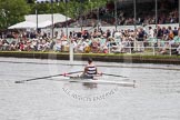 Henley Royal Regatta 2012 (Thursday): Race 25, Diamond Challenge Sculls:  Queen's University, Belfast (480, Bucks) v Club Salvadoreno, El Salvador  (465, Berks).
River Thames beteen Henley-on-Thames and Remenham/Temple Island ,
Henley-on-Thames,
Oxfordshire,
United Kingdom,
on 28 June 2012 at 11:28, image #173