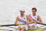 Henley Royal Regatta 2012 (Thursday): Race 30, Silver Goblets & Nickalls' Challenge Cup:  Hollandia Roeiclub, Holland (426, Bucks) v R.C. Kalev, Estonia  (431, Berks).
River Thames beteen Henley-on-Thames and Remenham/Temple Island ,
Henley-on-Thames,
Oxfordshire,
United Kingdom,
on 28 June 2012 at 11:58, image #214