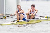 Henley Royal Regatta 2012 (Thursday): Race 40, Silver Goblets & Nickalls' Challenge Cup:  York City Rowing Club (425, Bucks) v University of London and Imperial College London (420, Berks).
River Thames beteen Henley-on-Thames and Remenham/Temple Island ,
Henley-on-Thames,
Oxfordshire,
United Kingdom,
on 28 June 2012 at 14:28, image #290