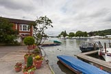 Henley Royal Regatta 2013 (Monday): The HRR race track seen from the eastern (Oxfordshire) side of the River Thames..
River Thames between Henley and Temple Island,
Henley-on-Thames,
Berkshire,
United Kingdom,
on 01 July 2013 at 14:14, image #10