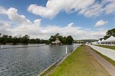 Henley Royal Regatta 2013 (Monday): Temple Island, and hospitality tents on the eastern side of the Thames..
River Thames between Henley and Temple Island,
Henley-on-Thames,
Berkshire,
United Kingdom,
on 01 July 2013 at 15:18, image #36