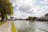 Henley Royal Regatta 2013 (Monday): The floating grandstand at the finish line of the HRR race course, part of the Stewards' Enclosure..
River Thames between Henley and Temple Island,
Henley-on-Thames,
Berkshire,
United Kingdom,
on 01 July 2013 at 15:46, image #43