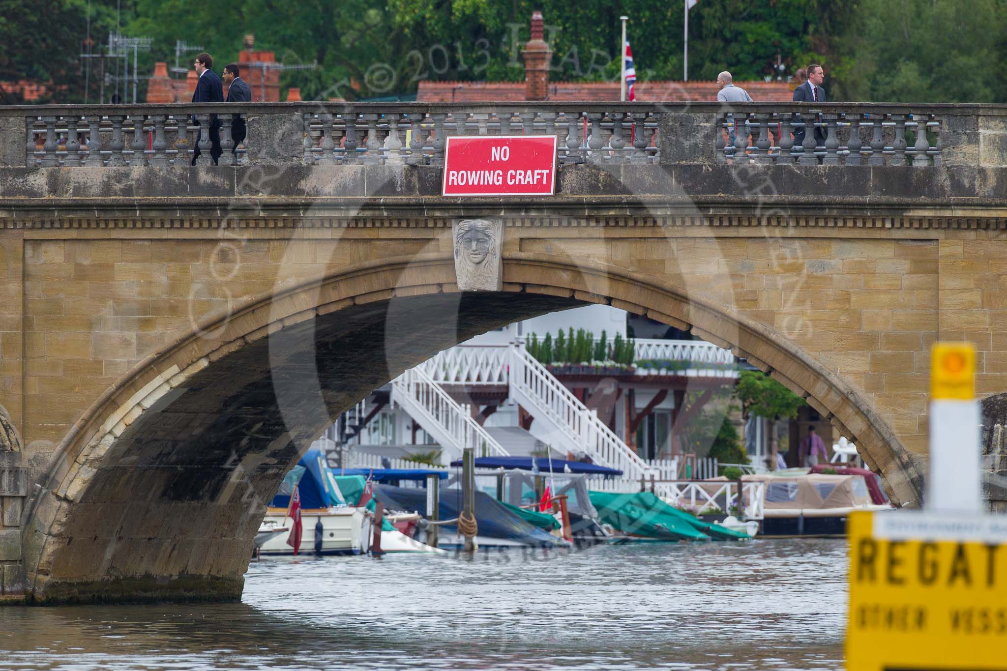 Henley Royal Regatta 2013, Thursday.
River Thames between Henley and Temple Island,
Henley-on-Thames,
Berkshire,
United Kingdom,
on 04 July 2013 at 08:44, image #5