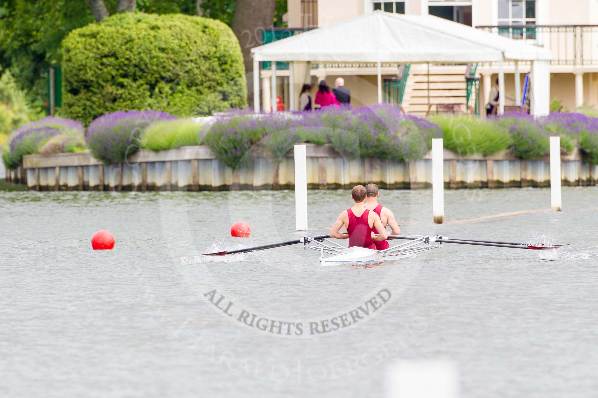 Henley Royal Regatta 2013, Thursday.
River Thames between Henley and Temple Island,
Henley-on-Thames,
Berkshire,
United Kingdom,
on 04 July 2013 at 10:52, image #98