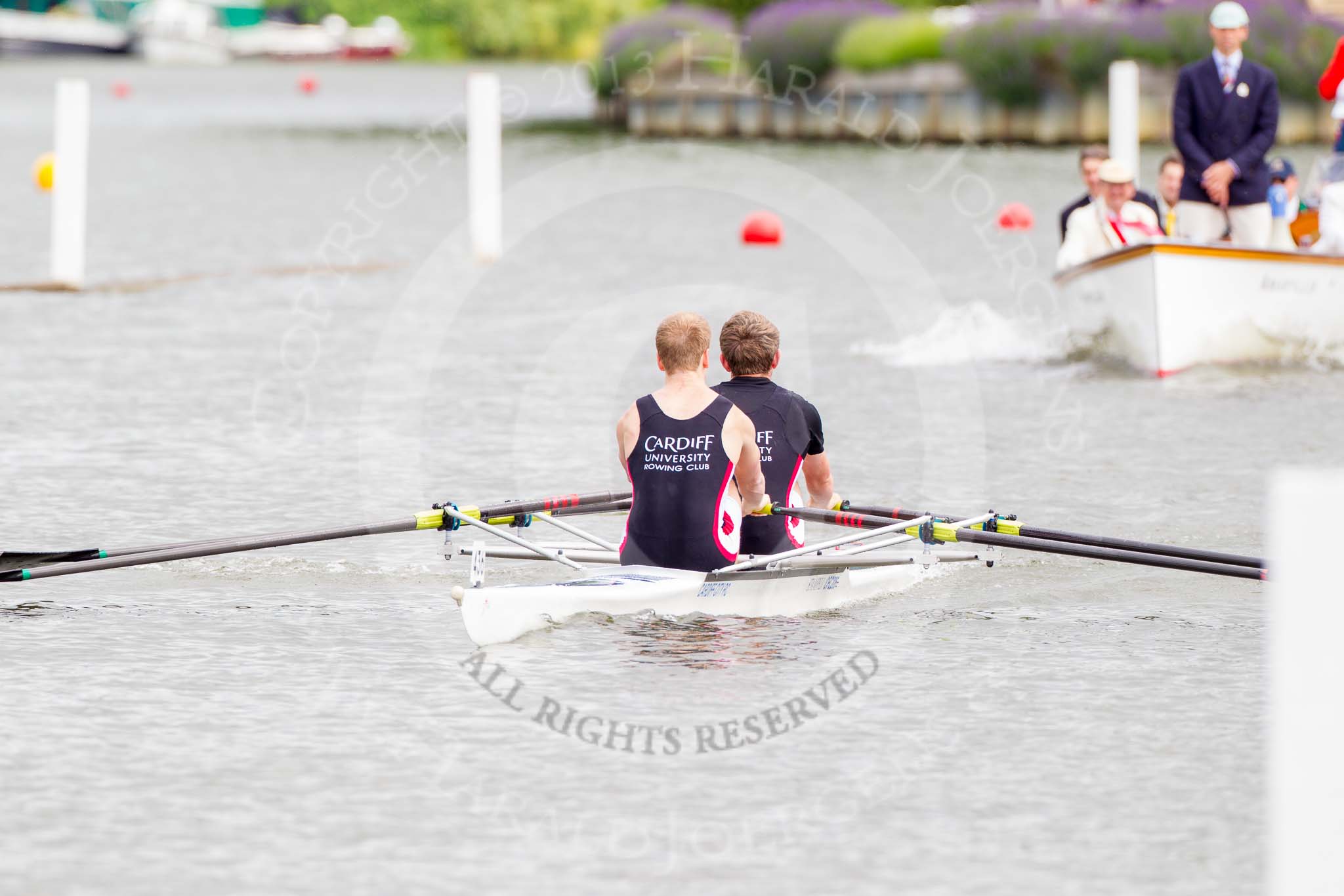 Henley Royal Regatta 2013, Thursday.
River Thames between Henley and Temple Island,
Henley-on-Thames,
Berkshire,
United Kingdom,
on 04 July 2013 at 10:52, image #101