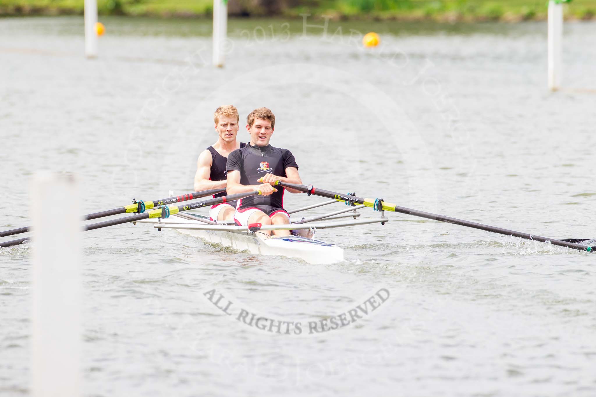 Henley Royal Regatta 2013, Thursday.
River Thames between Henley and Temple Island,
Henley-on-Thames,
Berkshire,
United Kingdom,
on 04 July 2013 at 10:53, image #106