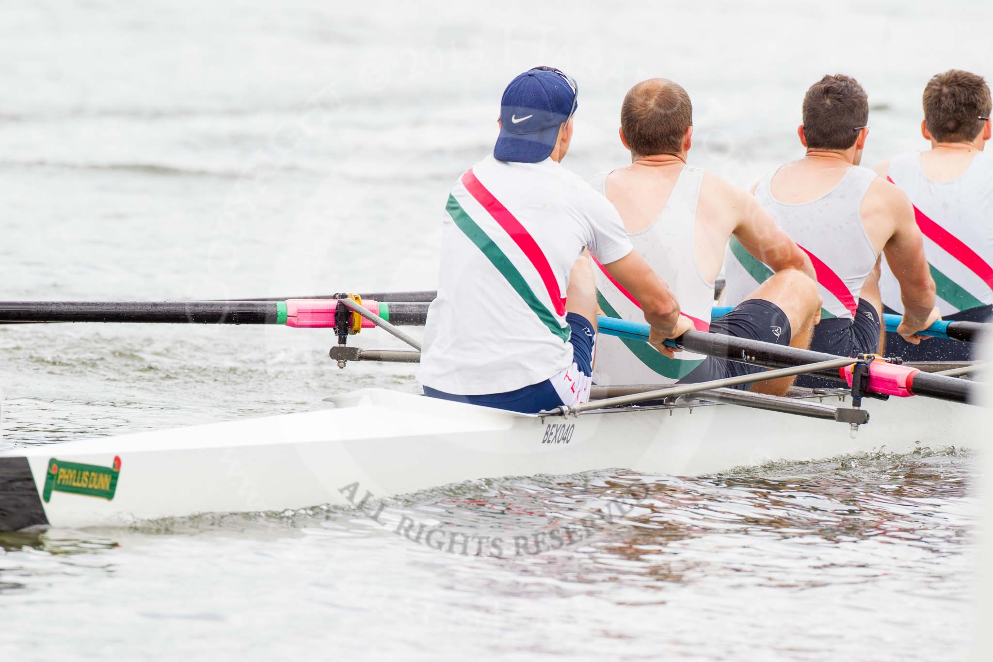 Henley Royal Regatta 2013, Thursday.
River Thames between Henley and Temple Island,
Henley-on-Thames,
Berkshire,
United Kingdom,
on 04 July 2013 at 11:16, image #170
