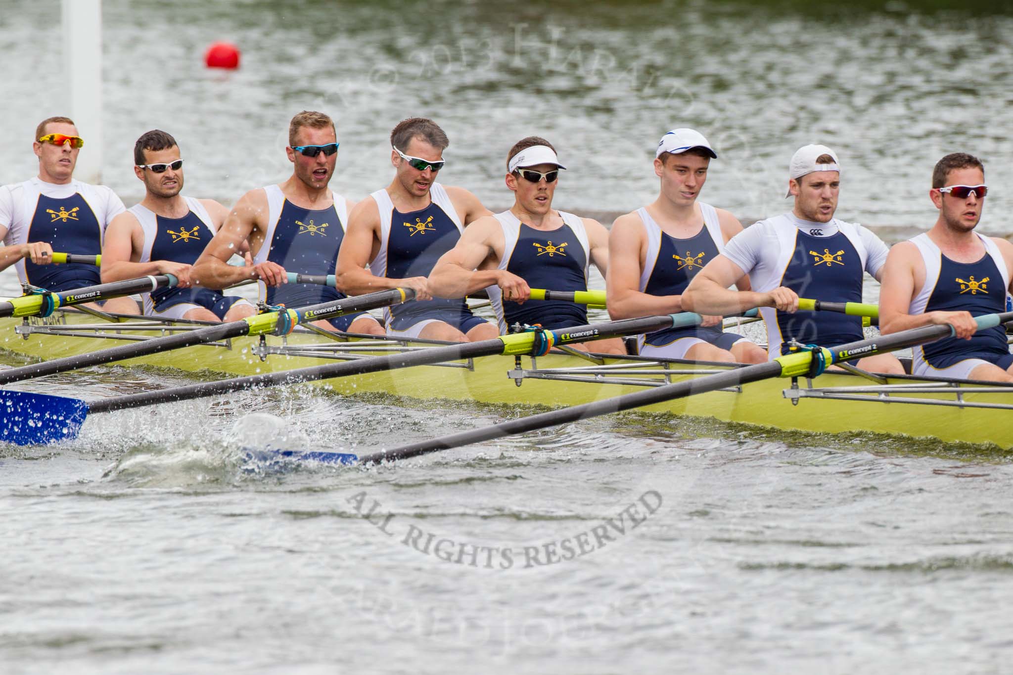 Henley Royal Regatta 2013, Thursday.
River Thames between Henley and Temple Island,
Henley-on-Thames,
Berkshire,
United Kingdom,
on 04 July 2013 at 11:31, image #209