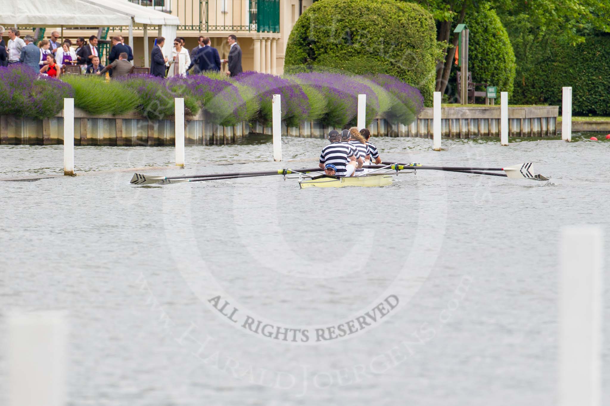 Henley Royal Regatta 2013, Thursday.
River Thames between Henley and Temple Island,
Henley-on-Thames,
Berkshire,
United Kingdom,
on 04 July 2013 at 11:46, image #234