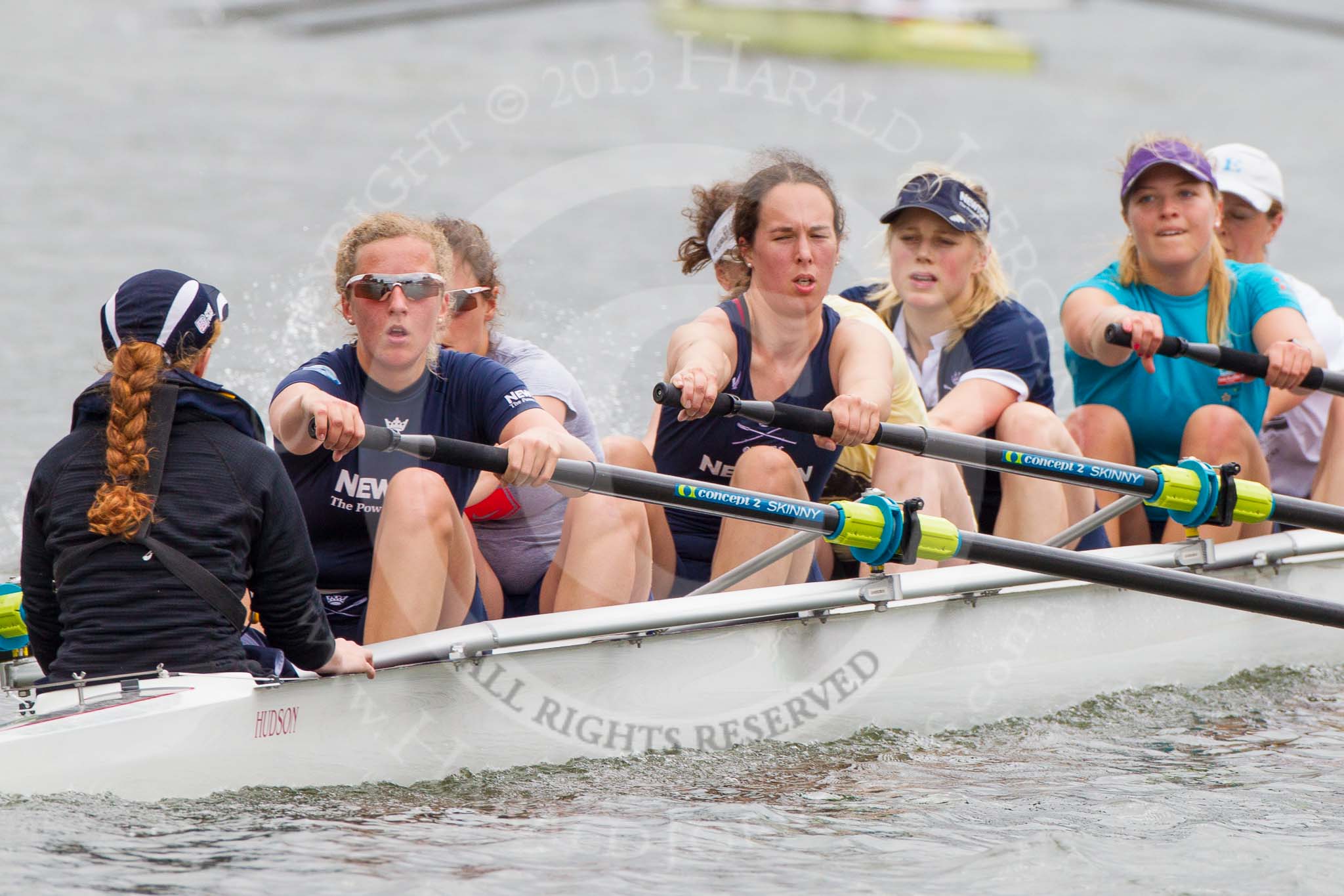 Henley Royal Regatta 2013, Thursday.
River Thames between Henley and Temple Island,
Henley-on-Thames,
Berkshire,
United Kingdom,
on 04 July 2013 at 12:44, image #267