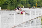 Henley Royal Regatta 2013, Thursday.
River Thames between Henley and Temple Island,
Henley-on-Thames,
Berkshire,
United Kingdom,
on 04 July 2013 at 11:07, image #132