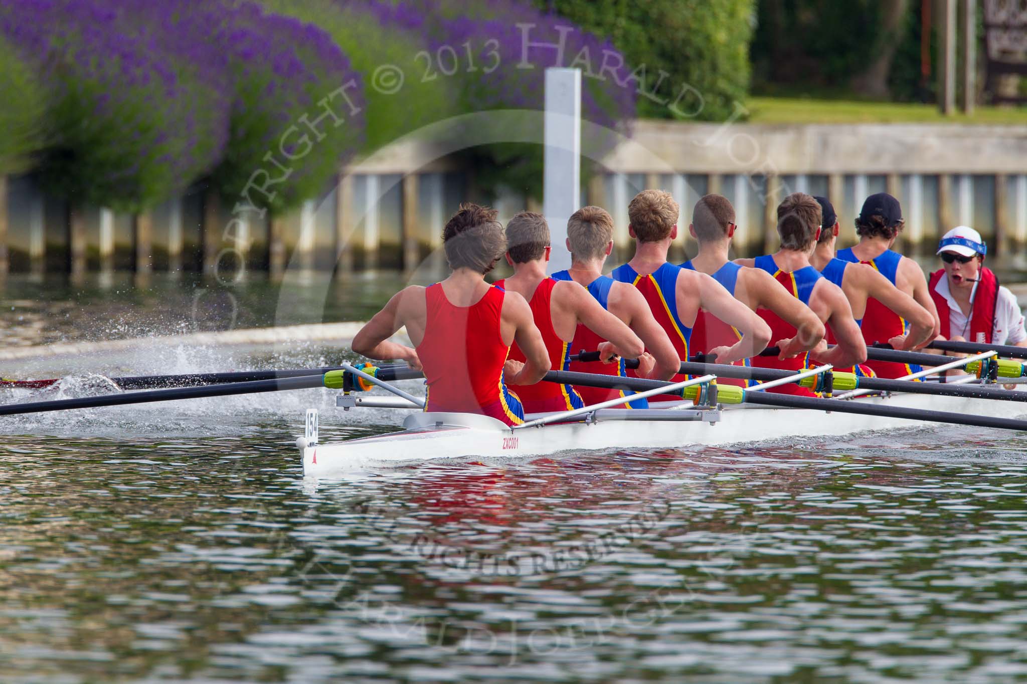 Henley Royal Regatta 2013, Saturday: The Scotch College Eight, from Melbourne, Australia, during a training session in the morning. Image #7, 06 July 2013 08:37 River Thames, Henley on Thames, UK