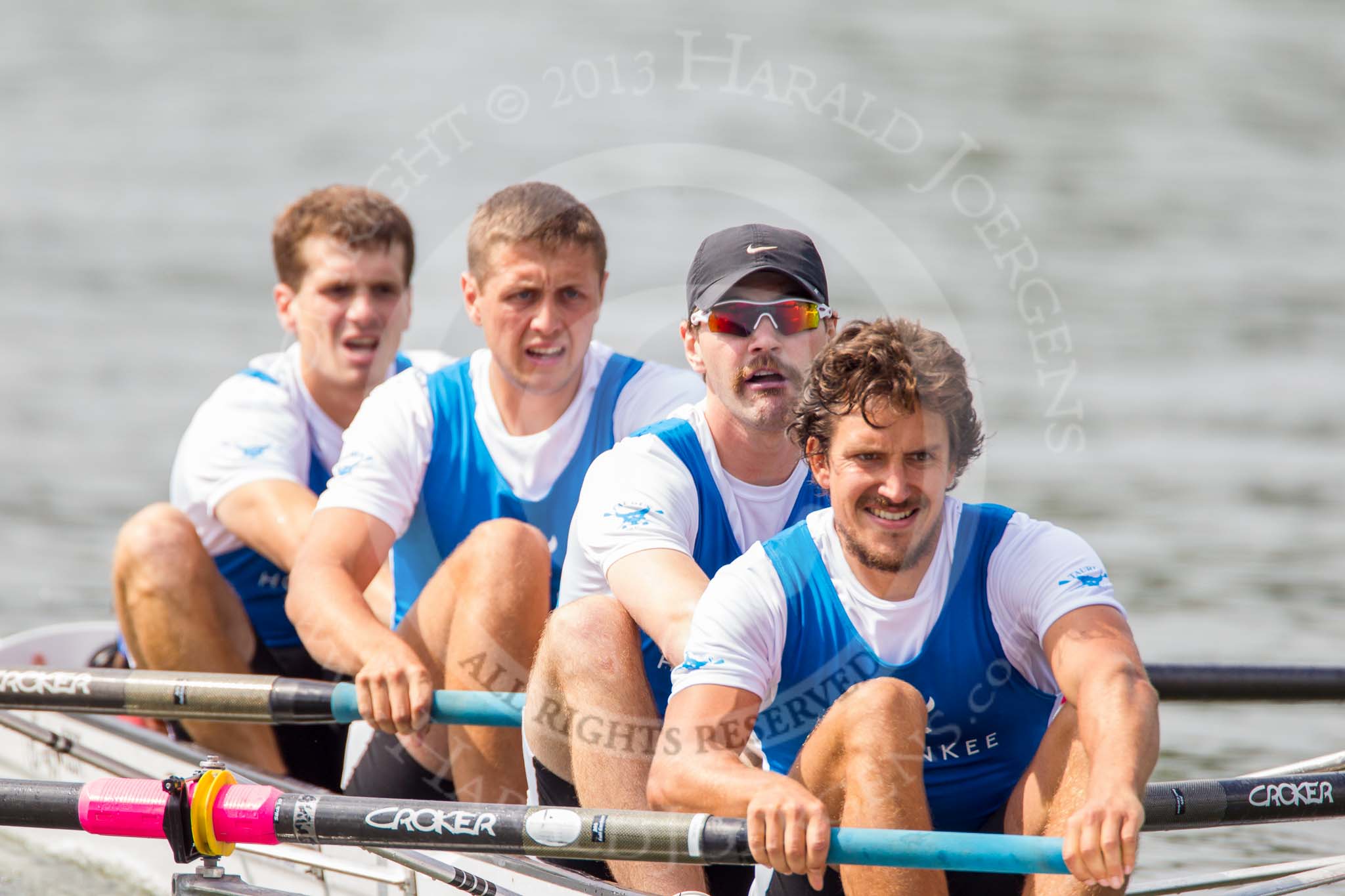 Henley Royal Regatta 2013, Saturday: Race No. 6 for the Britannia Challenge Cup, Union Boat Club (U.S.A.) v Taurus Boat Club 'B'. Image #158, 06 July 2013 10:51 River Thames, Henley on Thames, UK