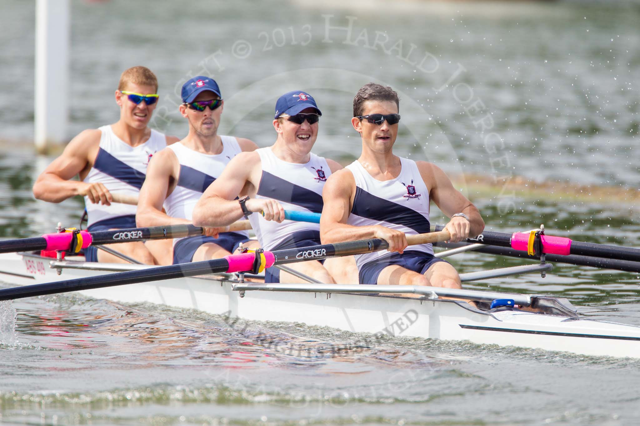 Henley Royal Regatta 2013, Saturday: Race No. 6 for the Britannia Challenge Cup, Union Boat Club (U.S.A.) v Taurus Boat Club 'B'. Image #160, 06 July 2013 10:51 River Thames, Henley on Thames, UK