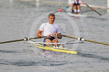 Henley Royal Regatta 2013, Saturday: Georgi Bozhilov (Nacional Sport Akademi, Bulgaria) during a training session in the morning. Image #6, 06 July 2013 08:36 River Thames, Henley on Thames, UK