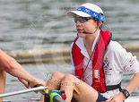 Henley Royal Regatta 2013, Saturday: W.M.  Bartley, cox of the Scotch College Eight, from Melbourne, Australia, during a training session in the morning. Image #9, 06 July 2013 08:37 River Thames, Henley on Thames, UK