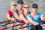 Henley Royal Regatta 2013, Saturday: The California Rowing Club, U.S.A, coxless four during a training session in the morning. Image #14, 06 July 2013 08:41 River Thames, Henley on Thames, UK