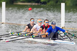 Henley Royal Regatta 2013, Saturday: The Agecroft Rowing Club and Cardiff University coxless four during a training session in the morning. Image #21, 06 July 2013 08:55 River Thames, Henley on Thames, UK
