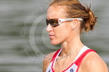 Henley Royal Regatta 2013, Saturday: Leander Club and Minerva Bath Rowing Club during a training session in the morning: Stroke Helen Glover. Image #34, 06 July 2013 09:02 River Thames, Henley on Thames, UK