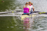 Henley Royal Regatta 2013, Saturday: Leander Club and Minerva Bath Rowing Club during a training session in the morning: Polly Swann, Victoria Meyer-Laker, Francis Houghton and Helen Glover. Image #41, 06 July 2013 09:10 River Thames, Henley on Thames, UK