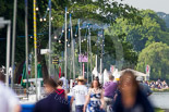 Henley Royal Regatta 2013, Saturday: The "party mile" of the Henley Royal Regatta, seen at 9:15am on the busiest day of the regatta. Image #52, 06 July 2013 09:16 River Thames, Henley on Thames, UK