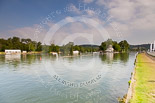 Henley Royal Regatta 2013, Saturday: Peace an quiet, 40 minutes before the start of the races, close to the race start at Temple Island. Image #55, 06 July 2013 09:23 River Thames, Henley on Thames, UK