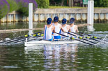 Henley Royal Regatta 2013, Saturday: The Saturday race No. 2, the Fawley Challenge Cup, in this photo Hilversumse Roeivereninging Cornelis Tromp, Holland, and Sir William Borlase's Grammar School. Image #98, 06 July 2013 10:10 River Thames, Henley on Thames, UK