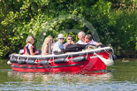 Henley Royal Regatta 2013, Saturday: Pleasure boat traffic next to the Henley Royal Regatta race course. Image #110, 06 July 2013 10:20 River Thames, Henley on Thames, UK