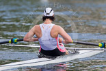 Henley Royal Regatta 2013, Saturday: Race No. 4 for the Princess Royal Challenge Cup, Miroslava Knapková (V.K. Slavia Praha, Czech Republic) v Debbie Flood, Captain of Leander Club (seen here). Image #127, 06 July 2013 10:31 River Thames, Henley on Thames, UK