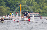Henley Royal Regatta 2013, Saturday: Race No. 15 for the Visitors' Challenge Cup, Thames Rowing Club v Harvard University 'B'. Image #292, 06 July 2013 12:20 River Thames, Henley on Thames, UK