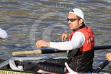 The Boat Race season 2012 - fixture OUBC vs German U23: 7 seat in the German U23 boat - Felix Wimberger. Felix studies Mechanical Engineering at the Technical University Dortmund..
River Thames between Putney and Mortlake,
London,

United Kingdom,
on 26 February 2012 at 14:47, image #16