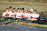The Boat Race season 2012 - fixture OUBC vs German U23: The German U23 boat, from right to left cox Oskar Zorilla, stern Lukas-Frederik Müller, Felix Wimberger, Maximilian Planer, Malte Jakschik, Alexander Thierfelder, Robin Ponte, Rene Stüven, and stern Maximilian Johanning..
River Thames between Putney and Mortlake,
London,

United Kingdom,
on 26 February 2012 at 15:22, image #33
