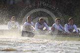 The Boat Race season 2012 - fixture OUBC vs German U23: The German U23 boat, from left to right Bow Maximilian Johanning, Rene Stüven, Robin Ponte, Alexander Thierfelder, and Malte Jakschik..
River Thames between Putney and Mortlake,
London,

United Kingdom,
on 26 February 2012 at 15:46, image #92