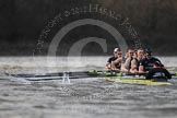 The Boat Race season 2012 - fixture OUBC vs German U23: Oxford Blue Boat after winning the second race from Chiswick Eyot to The Boat Race finish at Mortlake..
River Thames between Putney and Mortlake,
London,

United Kingdom,
on 26 February 2012 at 15:54, image #107