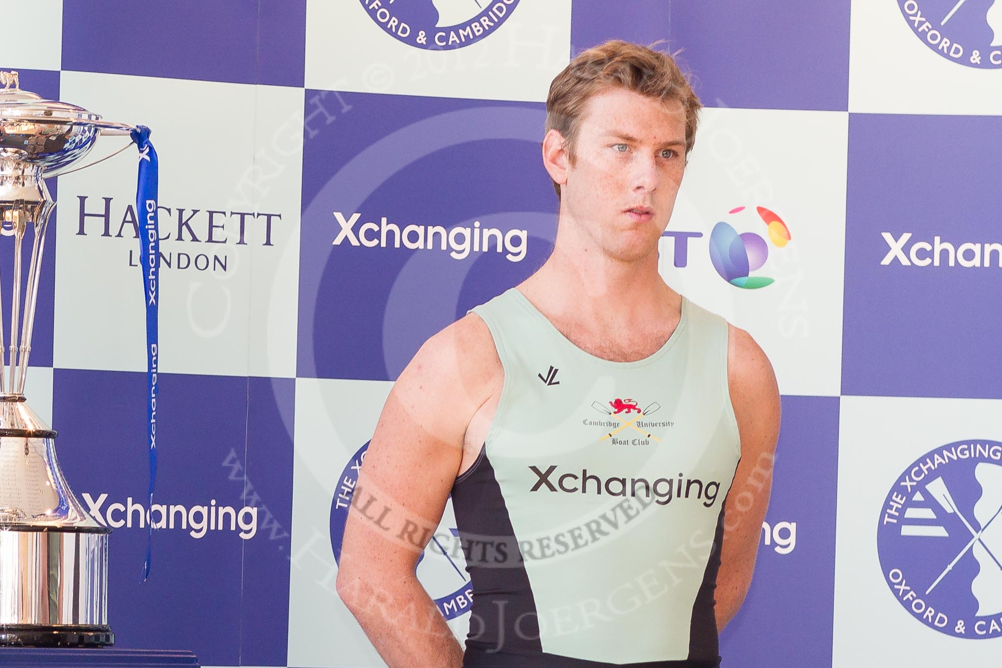 The Boat Race season 2012 - Crew Announcement and Weigh In: Cambridge: 2 Jack Lindeman, American, 94.6kg..
Forman's Fish Island,
London E3,

United Kingdom,
on 05 March 2012 at 10:13, image #13