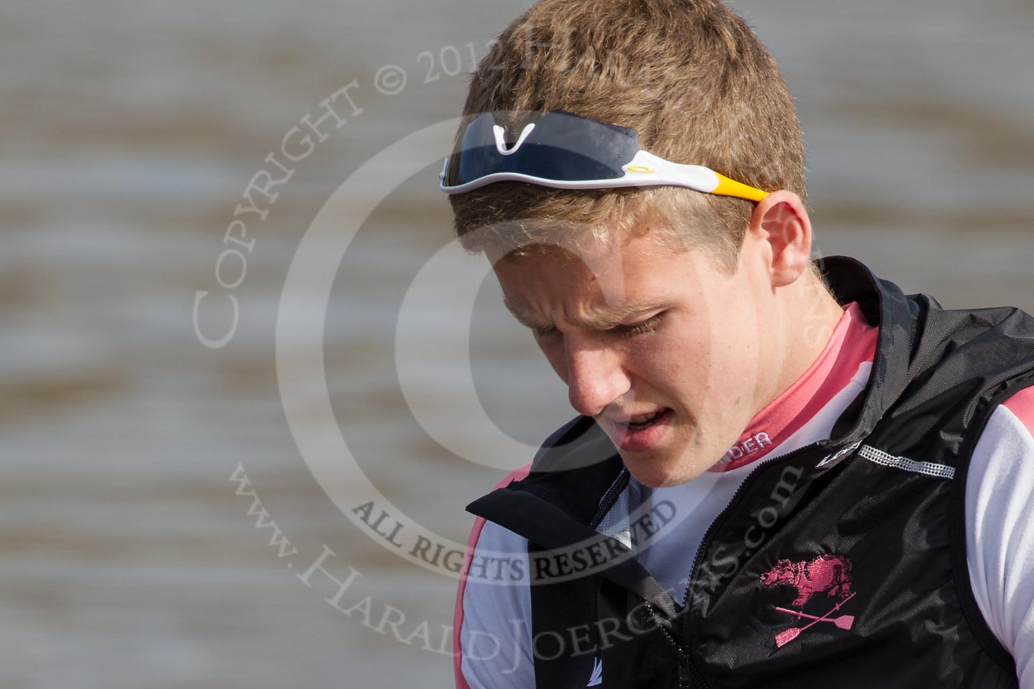 The Boat Race season 2012 - fixture CUBC vs Leander: 7 in the Leander Club Eight: Cameron MacRitchie, Silver medallist, GB VIII, World Junior Chamionships 2011..
River Thames between Putney and Molesey,
London,
Greater London,
United Kingdom,
on 10 March 2012 at 13:33, image #39