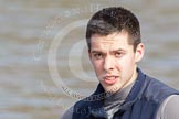 The Boat Race season 2012 - fixture CUBC vs Leander: Close-up of OUBC 2 seat William Zeng..
River Thames between Putney and Molesey,
London,
Greater London,
United Kingdom,
on 10 March 2012 at 13:05, image #7
