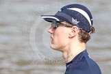 The Boat Race season 2012 - fixture CUBC vs Leander: Close-up of OUBC 5 seat Karl Hudspith..
River Thames between Putney and Molesey,
London,
Greater London,
United Kingdom,
on 10 March 2012 at 13:05, image #10