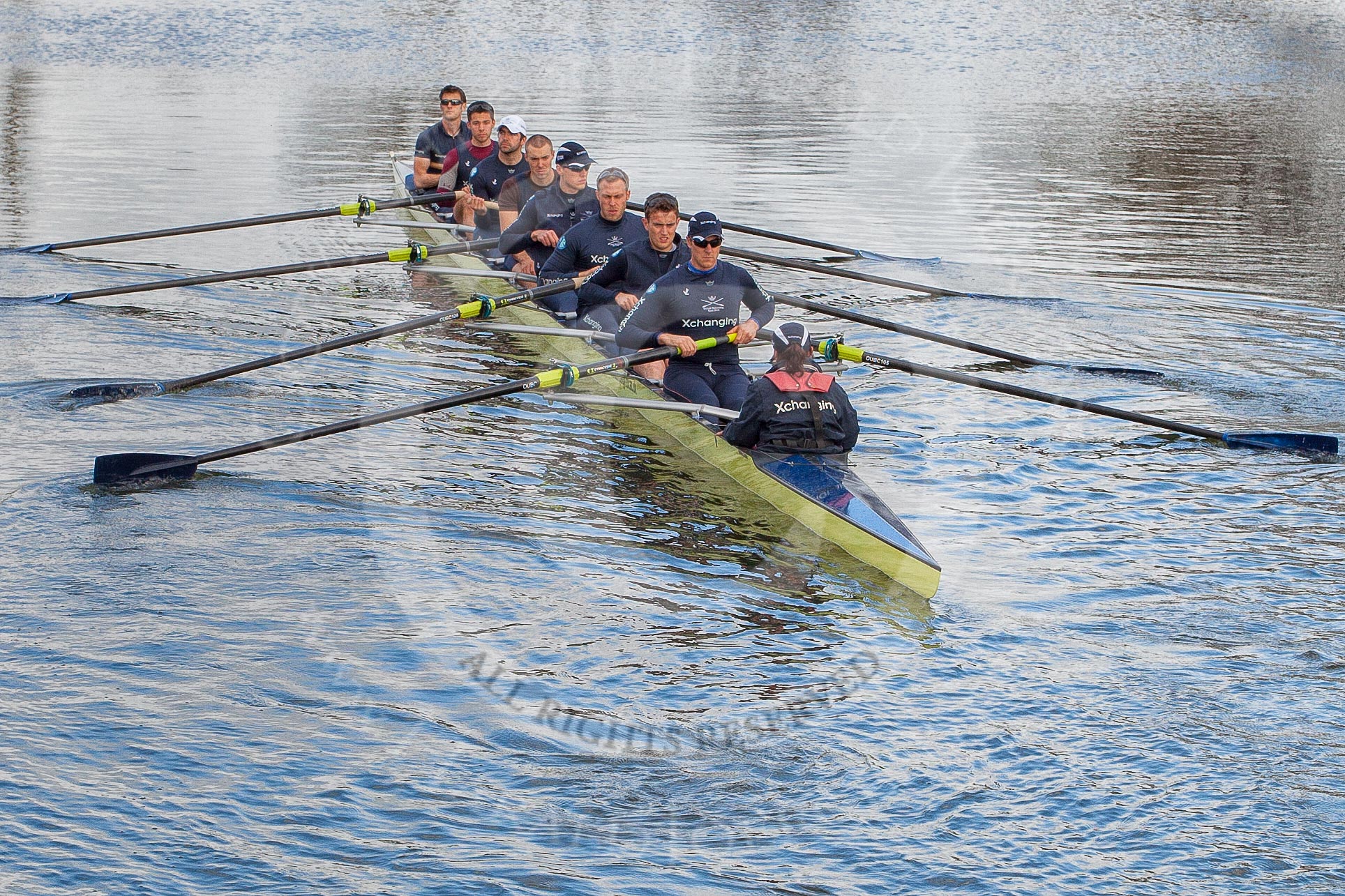 The Boat Race season 2012 - OUBC training: Bow Dr. Alexander Woods, 2 William Zeng, 3 Kevin Baum, 4 Alexander Davidson, 5 Karl Hudspith, 6 Dr. Hanno Wienhausen, 7 Dan Harvey, stroke Roel Haen, and cox Zoe de Toledo..


Oxfordshire,
United Kingdom,
on 20 March 2012 at 15:01, image #19