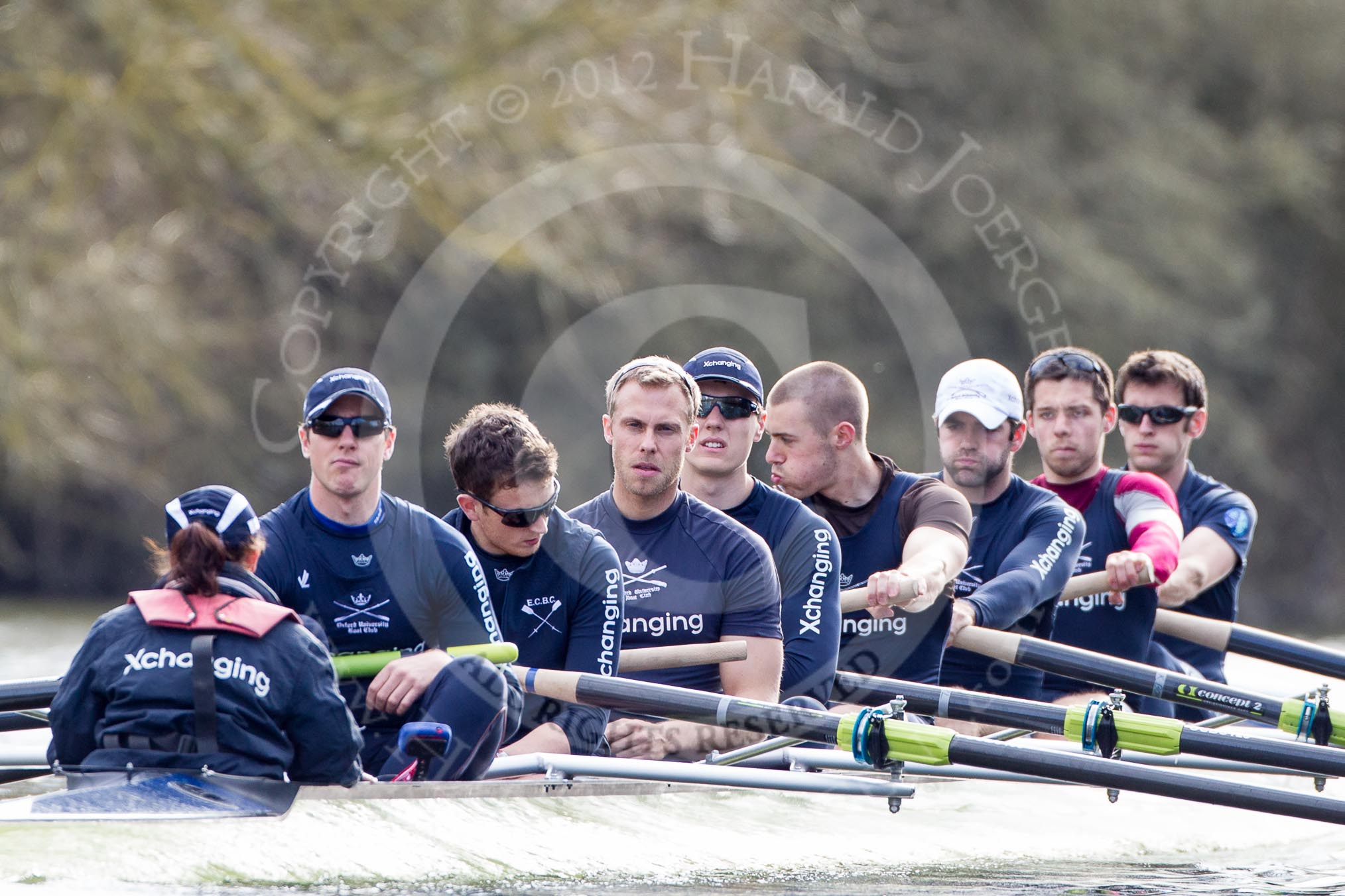 The Boat Race season 2012 - OUBC training: Cox Zoe de Toledo, stroke Roel Haen, 7 Dan Harvey, 6 Dr. Hanno Wienhausen, 5 Karl Hudspith, 4 Alexander Davidson, 3 Kevin Baum, 2 William Zeng, and bow Dr. Alexander Woods..


Oxfordshire,
United Kingdom,
on 20 March 2012 at 15:24, image #38