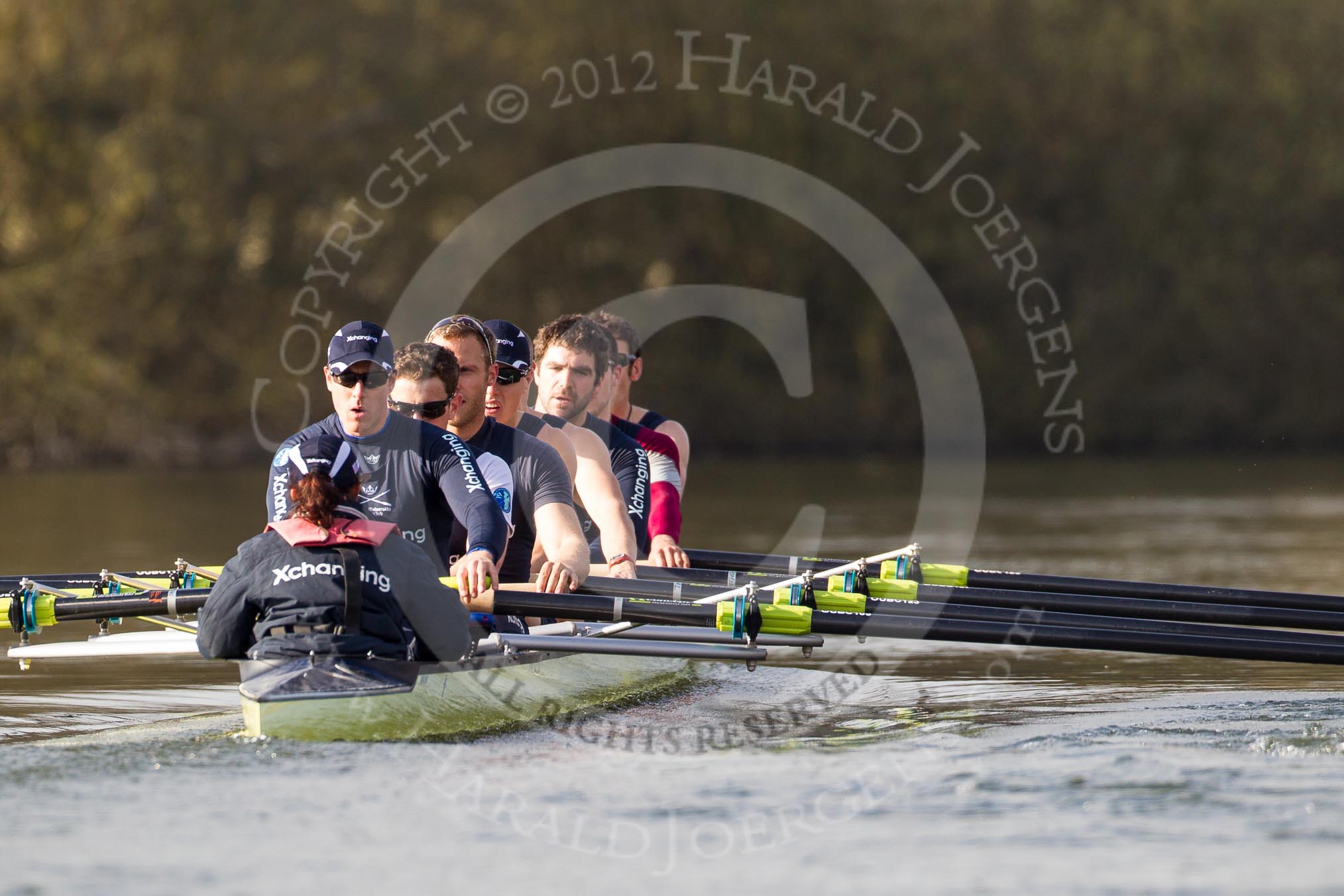 The Boat Race season 2012 - OUBC training: Cox Zoe de Toledo, stroke Roel Haen, 7 Dan Harvey, 6 Dr. Hanno Wienhausen, 5 Karl Hudspith, 4 Alexander Davidson, 3 Kevin Baum, 2 William Zeng, and bow Dr. Alexander Woods..


Oxfordshire,
United Kingdom,
on 20 March 2012 at 15:50, image #54